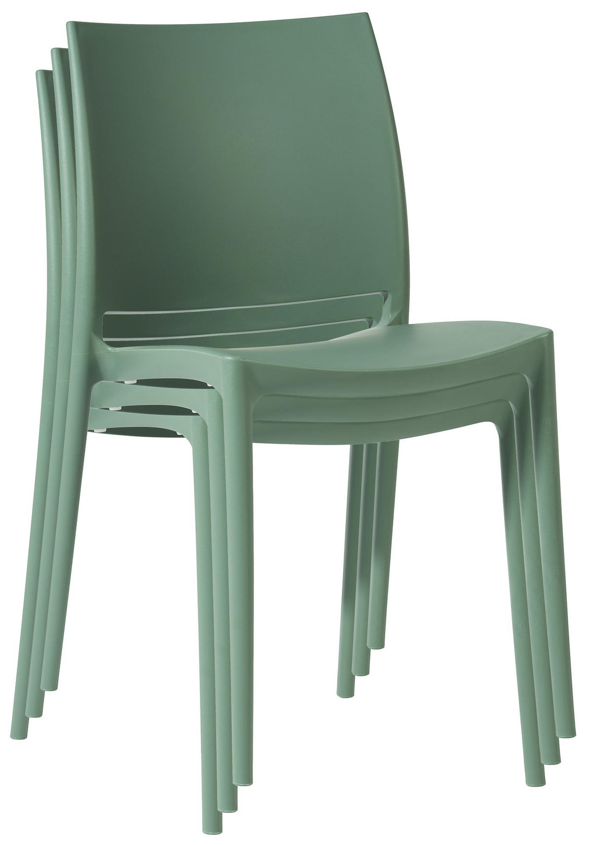 GARTENSTUHL 2er Set Kunststoff Oliv - Olivgrün, Kunststoff (42/81/49cm) - CLP