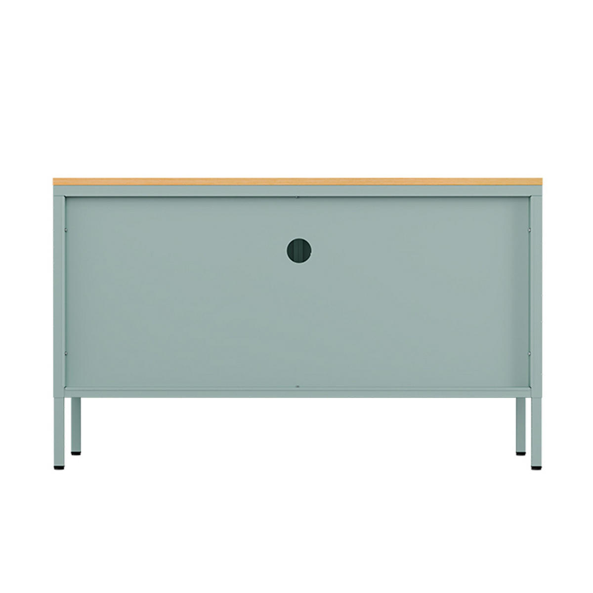 SIDEBOARD 100 cm, Salbeigrün - Salbeigrün/Grün, Metall (40/60/100cm) - Oviala