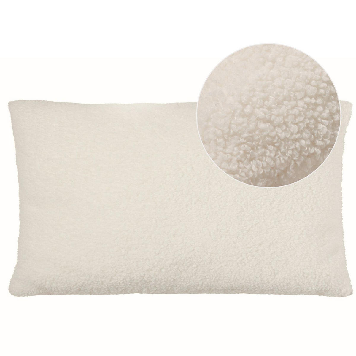 BOUCLÉ Kissen, Fellkissen, Plüschkissen Flauschkissen Natur 30x50cm - Naturfarben, Textil (30/50cm) - nordic coast company