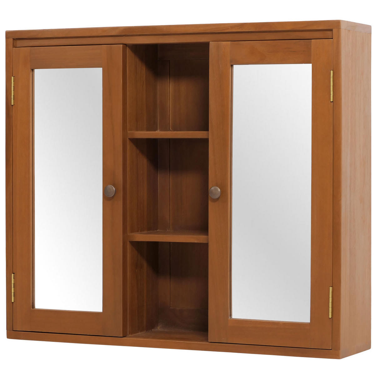 BADEZIMMER-SET Braun 5er-Set - Braun, Holz (180/180/140cm) - MCW