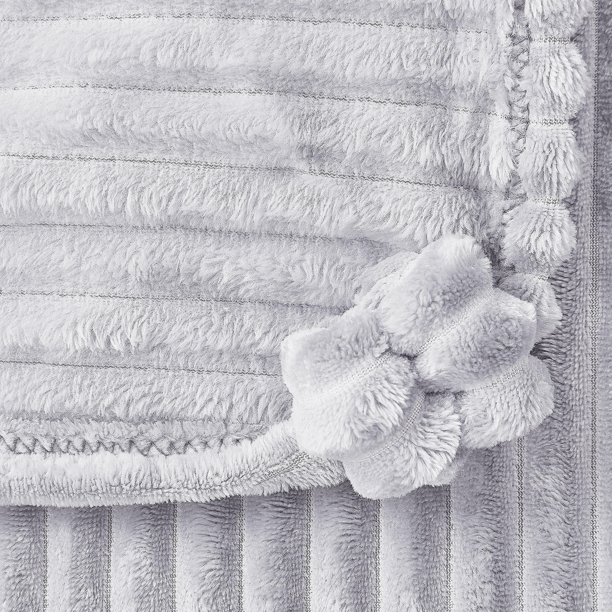 DECKE Hellgrau Kaweri 150/200 cm - Hellgrau, Textil (150/200cm) - Beliani