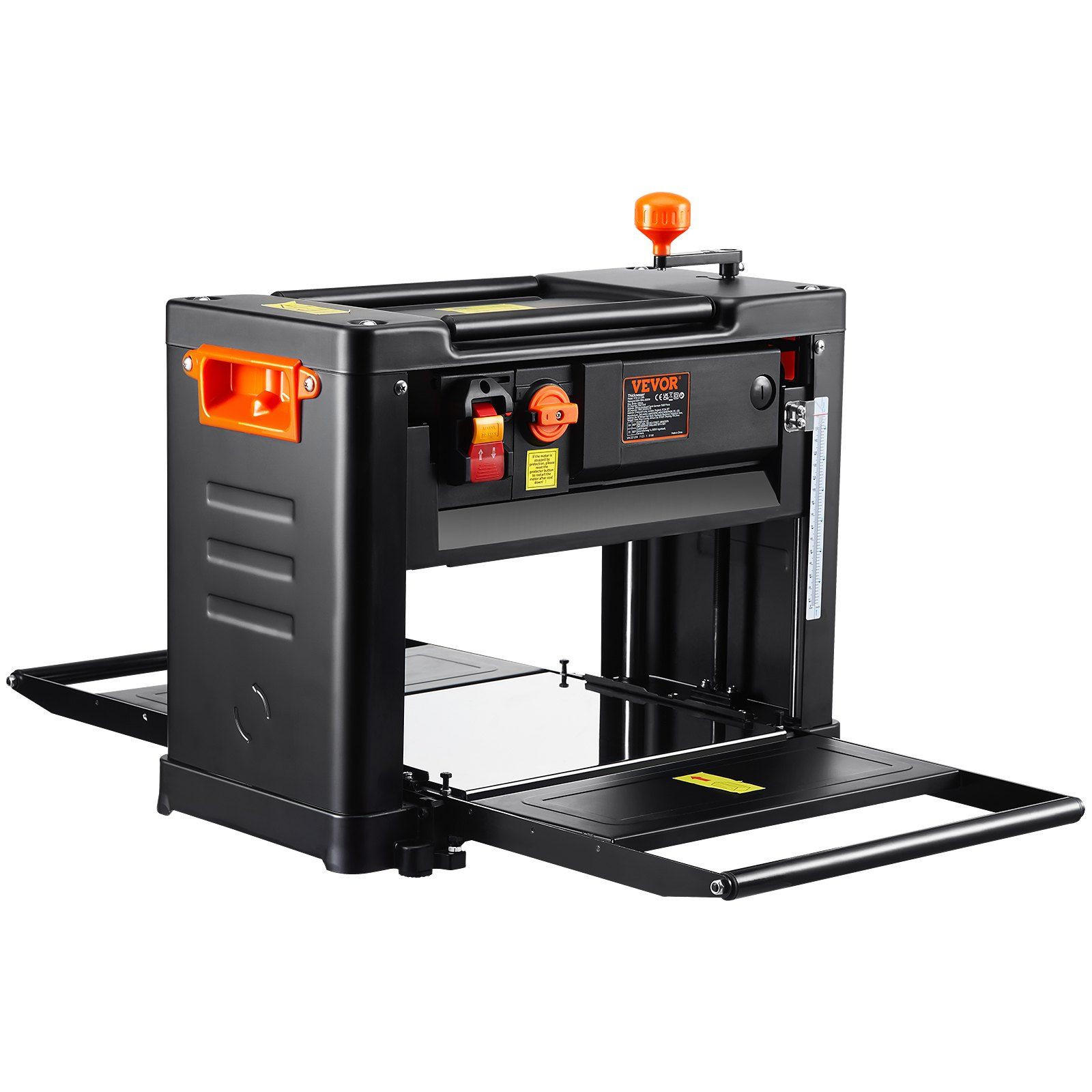 HOBEL Dickenhobelmaschine 33cm Arbeitsbreite 2000W-Motor 3-Messer-Hobelwelle - Schwarz, Metall (20/30/10cm) - Raelunyi