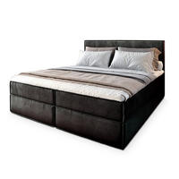 POSTEL BOXSPRING PELLIO 160x200 cm, s matrací a úložným prostorem, černá - černá, kompozitní dřevo/textil (160/200cm) - MASSENO