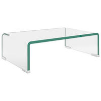 TV-TISCH/BILDSCHIRMERHÖHUNG Glas Transparent 40/25/11 Cm - Klar, Glas (40/25/11cm) - vidaXL