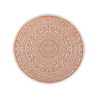 VNITŘNÍ a venkovní koberec Cleo Oranžová ø 150 cm kulatý - pomerančová, textil/umělá hmota (150/150cm) - benuta Nest