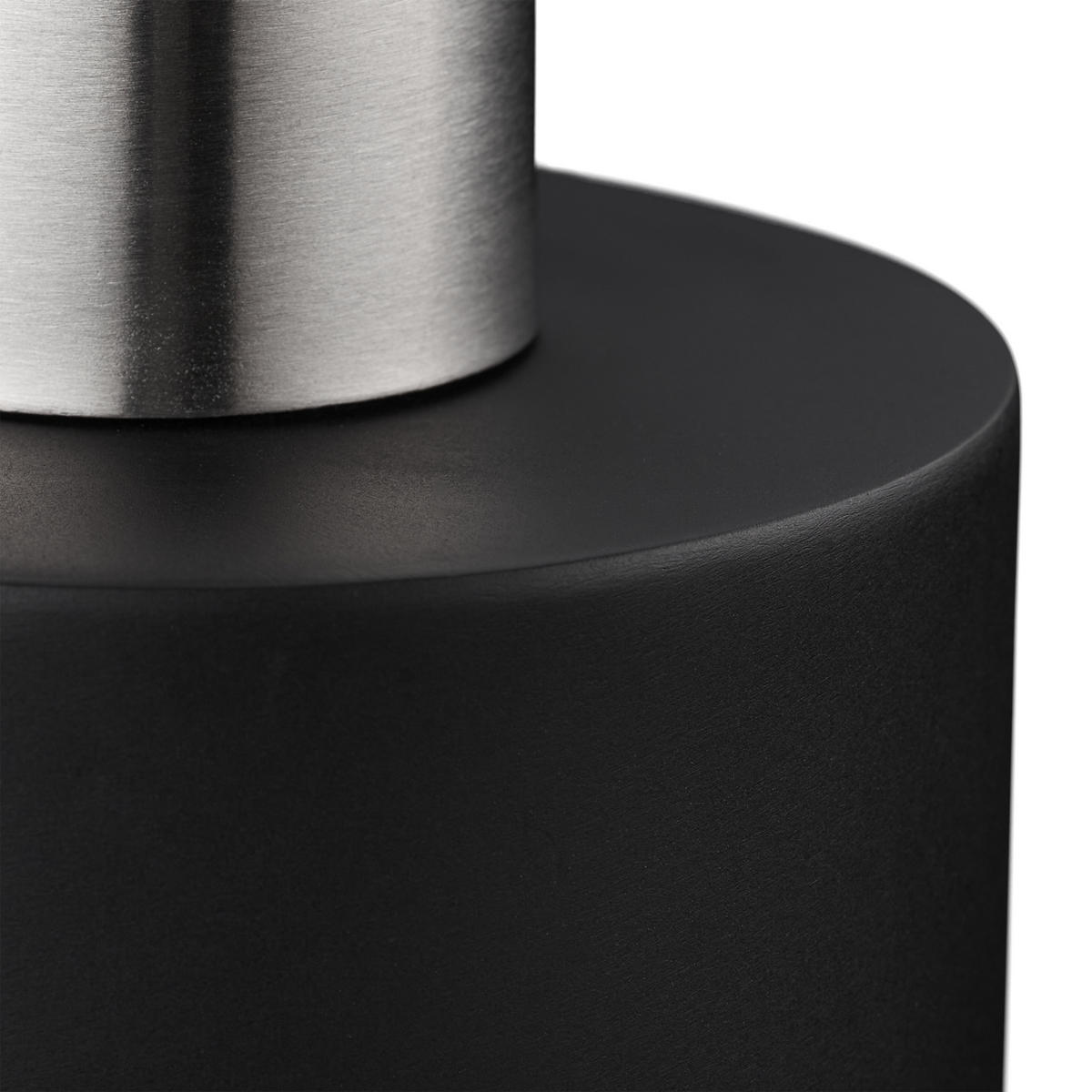 SEIFENSPENDER - Schwarz, Kunststoff/Metall (7/16.5/8cm) - Relaxdays