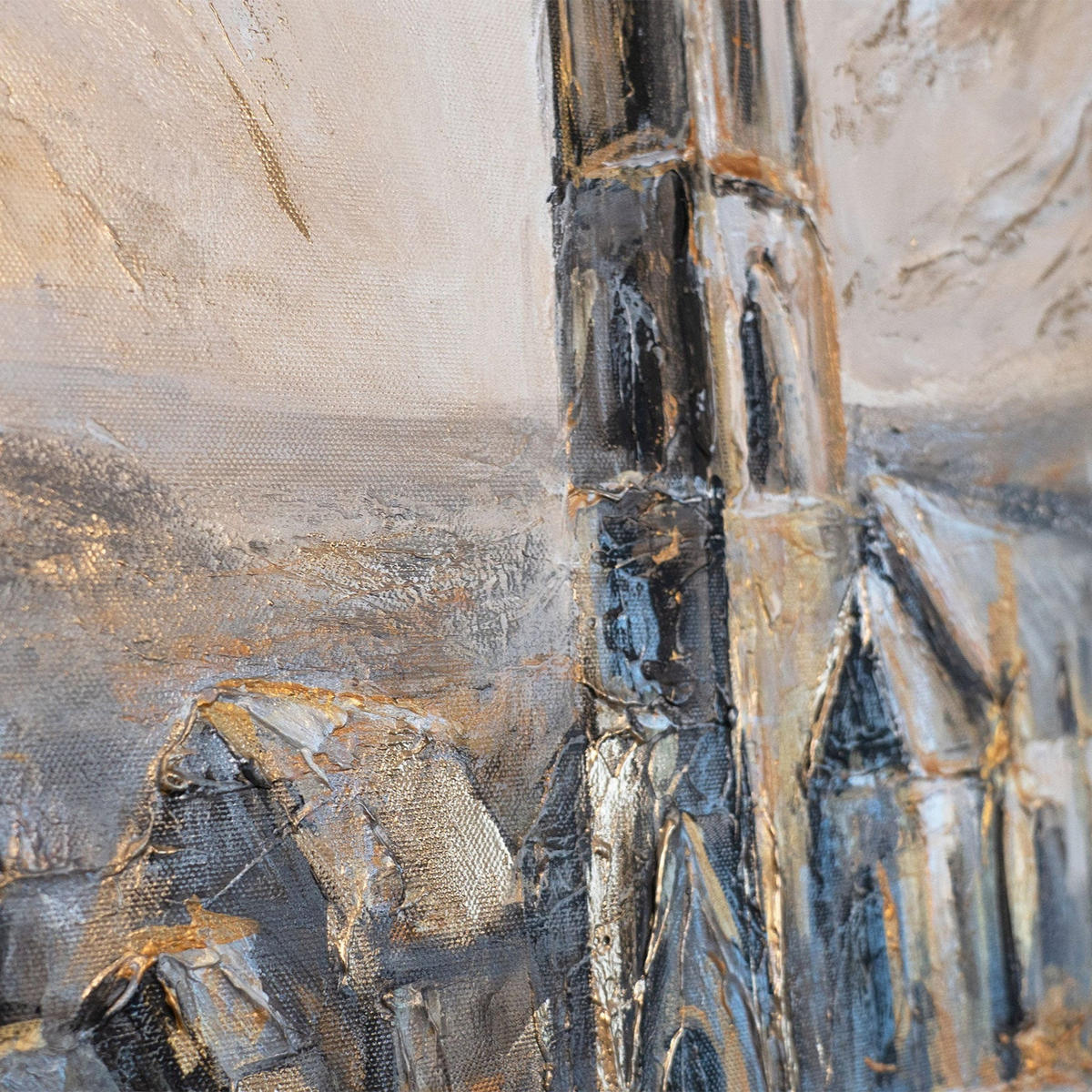 GEMÄLDE Antike Kathedrale auf Keilrahmen 115x50 cm - Multicolor, Holz (115/50cm) - YS-art gallery