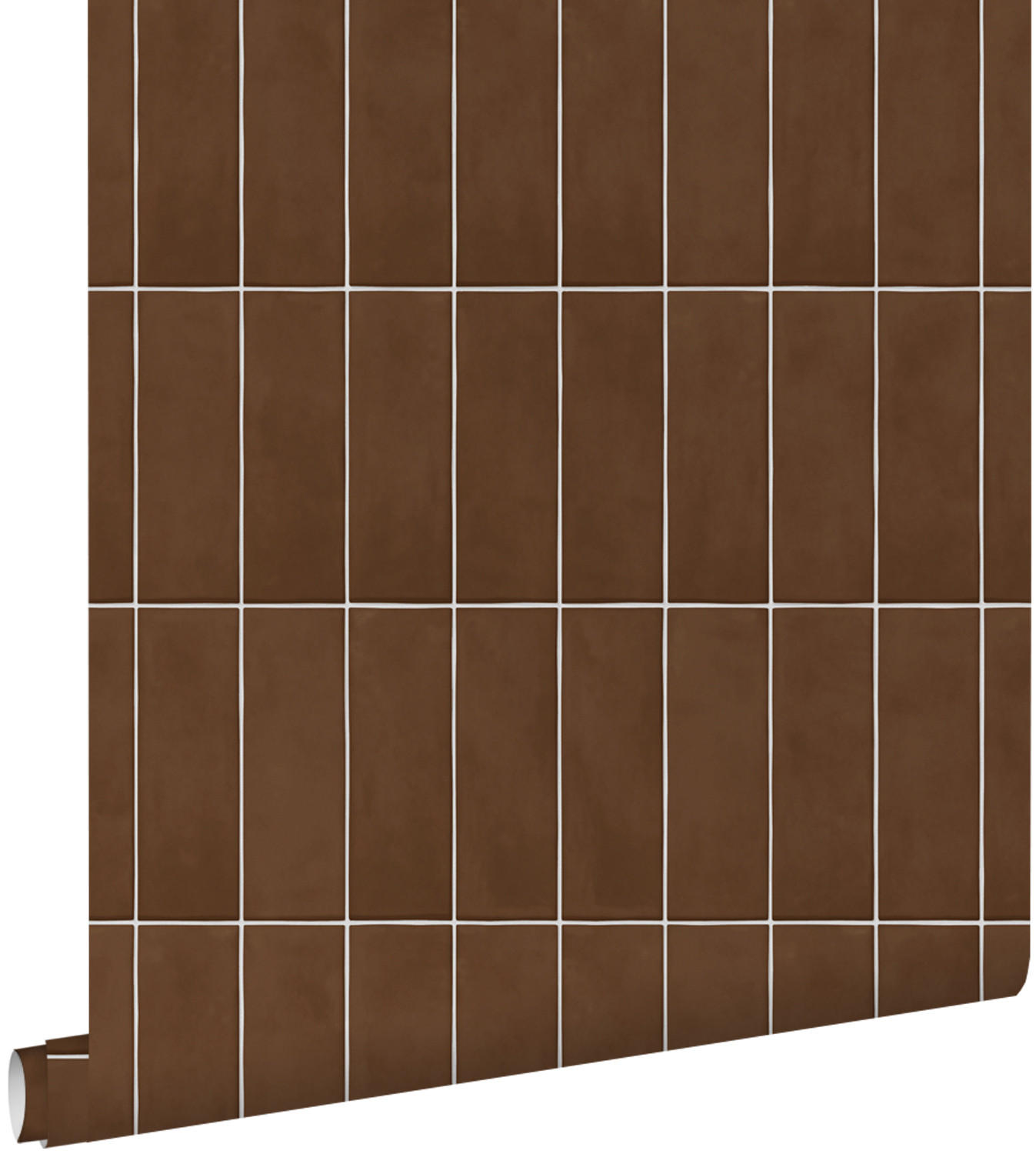 TAPETE Fliesenmuster 50 x 900 cm - Braun, Papier (50/900cm) - ESTAhome