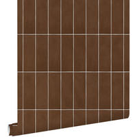 TAPETE Fliesenmuster 50 x 900 cm - Braun, Papier (50/900cm) - ESTAhome