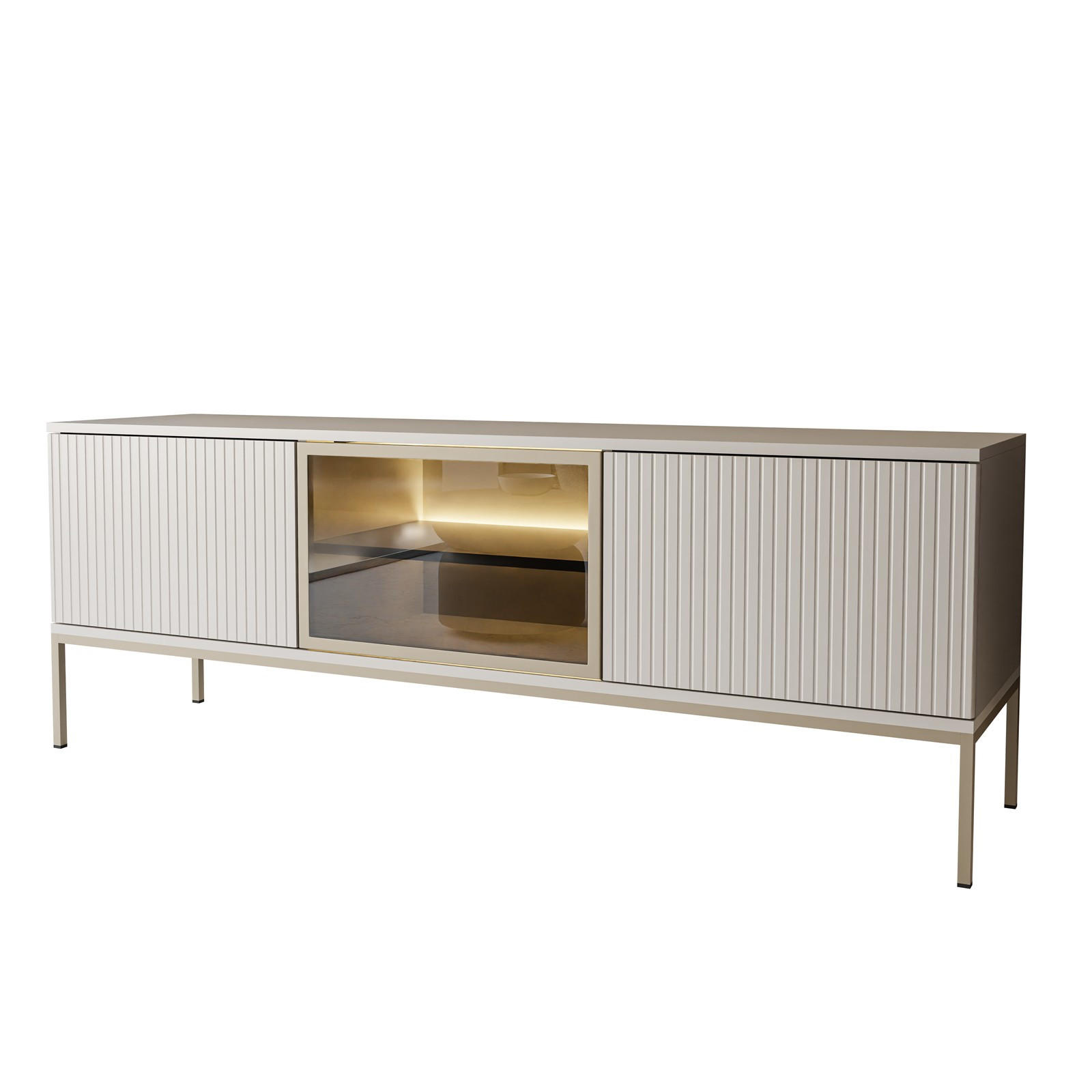 TV-ELEMENT ECLIPSE 154 KASCHMIR mit Beleuchtung,KASCHMIR - Kaschmir, Holzwerkstoff (154/56/39cm) - Lookway