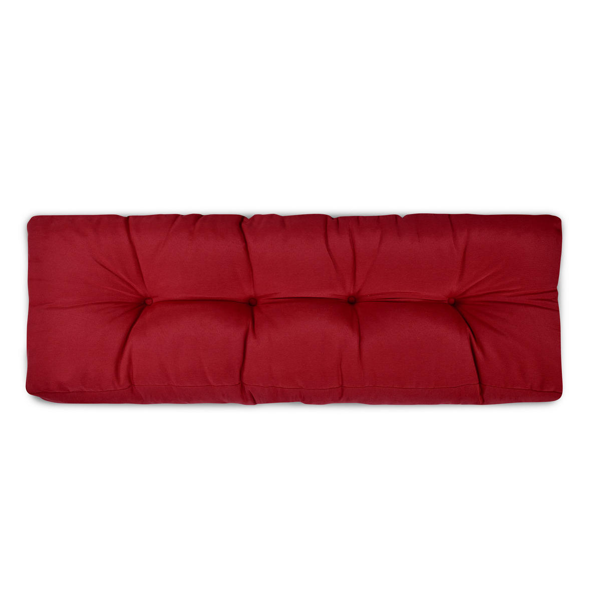 PALETTENKISSEN Eco Style Rücken 120/40/10 cm Rot - Rot, Textil (40/20/120cm) - Beautissu 