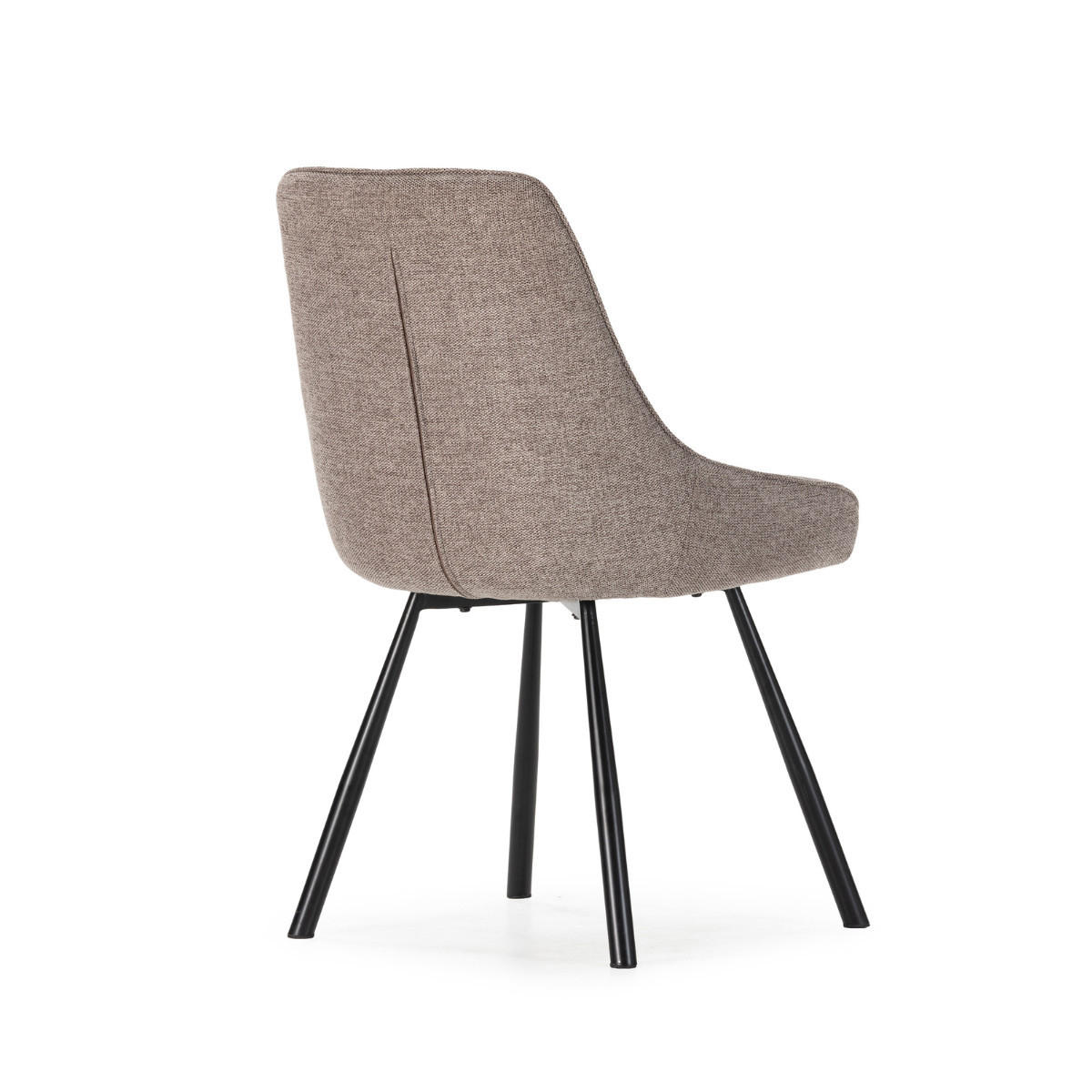 STÜHLE 4er-Set aus Stoff mit Metallbeinen 51,5/59/85,5 cm - Braun, Textil (59/85.5/54cm) - Calicosy