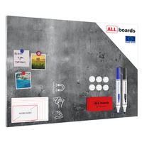 METALBOARD BETONMAUER 90x60cm + Zubehör-Set - Multicolor, Metall (90/60/1.8cm) - ALLboards