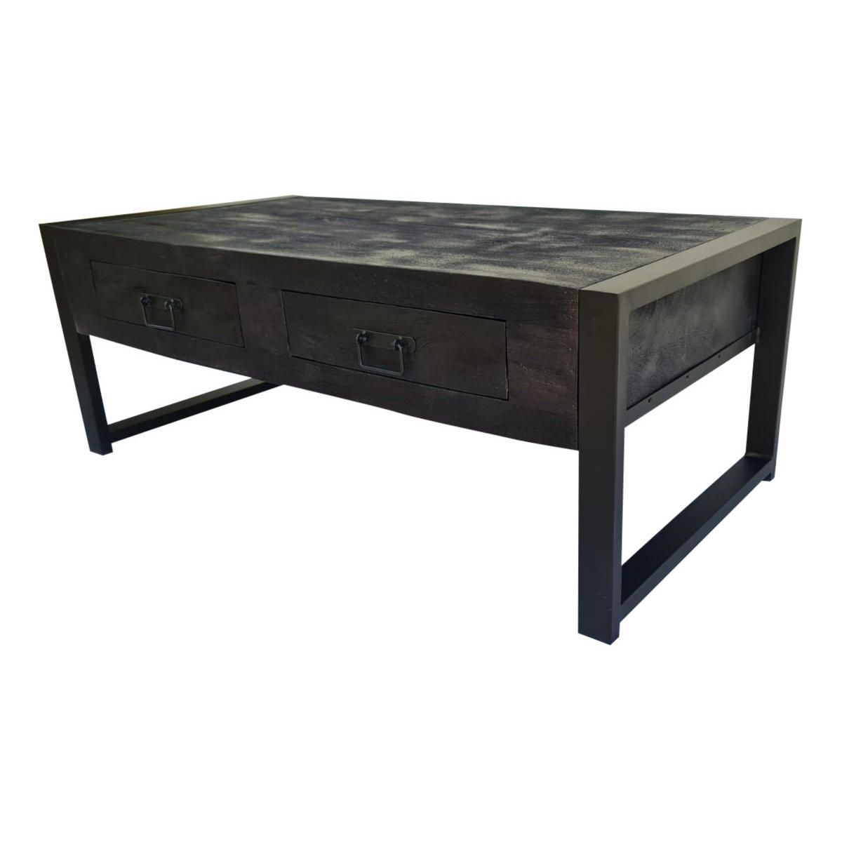 COUCHTISCH Zavan Mangoholz 120 cm / 60 cm Schwarz - Schwarz, Holz (60/120/45cm)