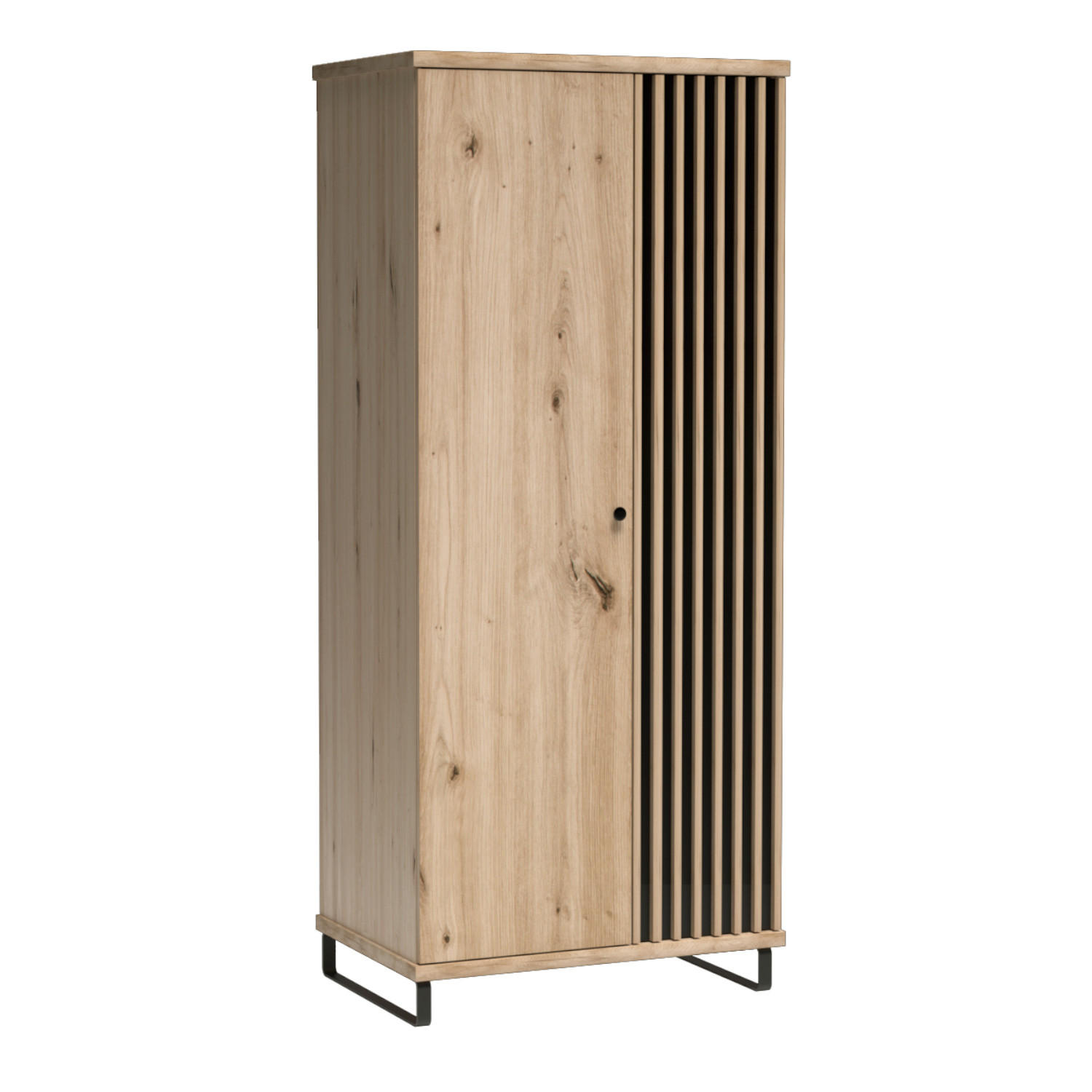 Komodee Kleiderschrank Eiche Artisan 87x191x58 cm