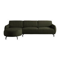 SOFA - 5 Personen - stoff - grün Feriona - Grün, Textil/Metall (295/84/150cm) - Vente-Unique