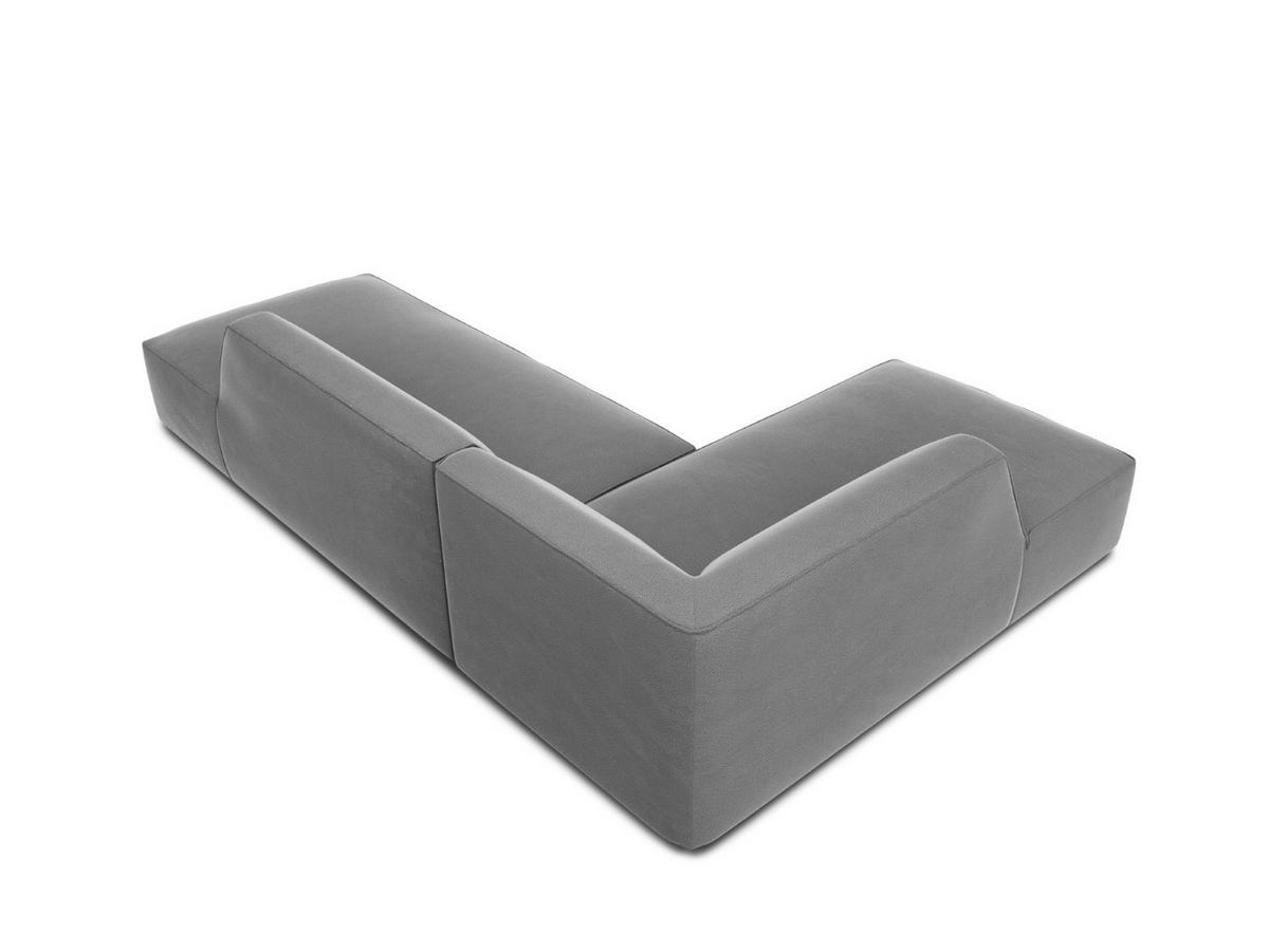 ECKSOFA links Ruby aus Samt grau 4 Sitzplätze - Grau, Textil (180/273cm) - Micadoni