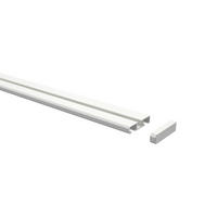 GARDINENSCHIENE Slimline 100 cm, 1-/2-läufig Weiß - Weiß, Metall (4/1.1/100cm) - INTERDECO