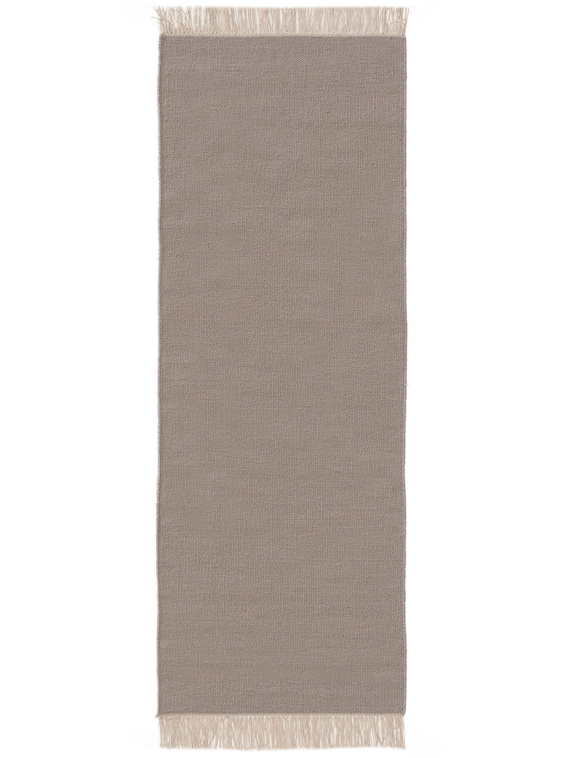 WOLLTEPPICH Liv Hellgrau 80x250 cm - Hellgrau, Textil (80/250cm) - benuta Pop