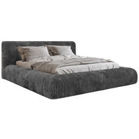 POLSTERBETT TILBEA CLASSIC 160/200 - Grau Cordstoff - ohne Matratze - Grau, Textil (160/200cm) - MKS