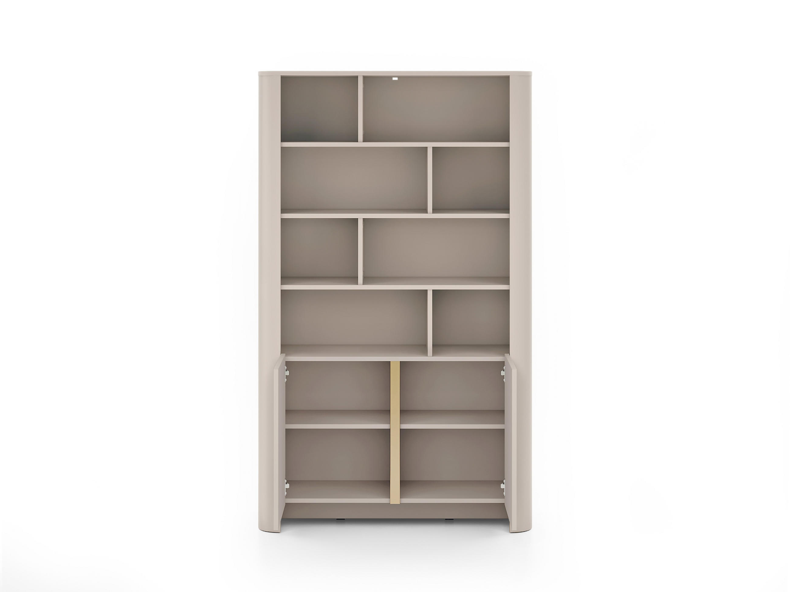 BÜCHERREGAL Fari Kaschmir - Kaschmir/Schwarz, Holzwerkstoff (103/170/39cm) - Bettso