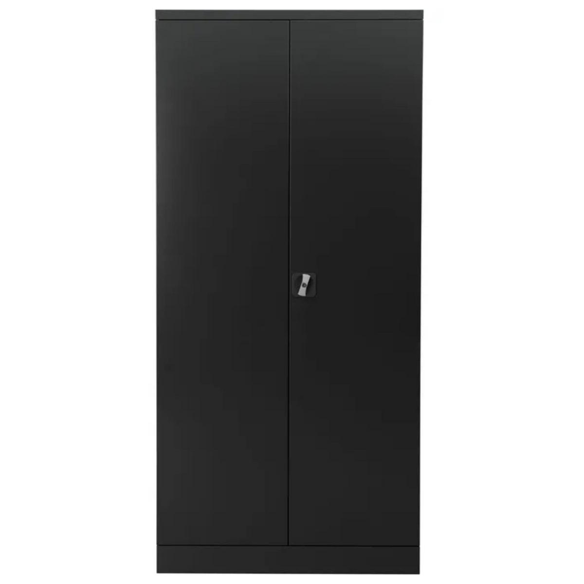 STAHLSCHRANK Bee mit 7 lackierten Fachböden 195x92x60 cm Korpusfarbe Schwarz Frontfarbe Schwarz - Schwarz, Metall (92/195/60cm)