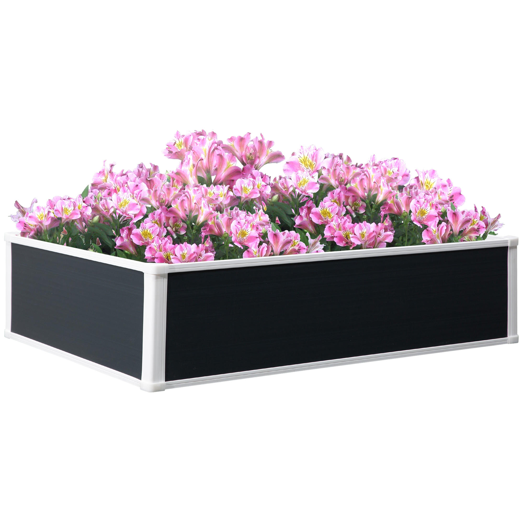 HOCHBEET, Grau, 120 x 90 x 30 cm - Grau, Kunststoff (90/30/120cm) - Outsunny