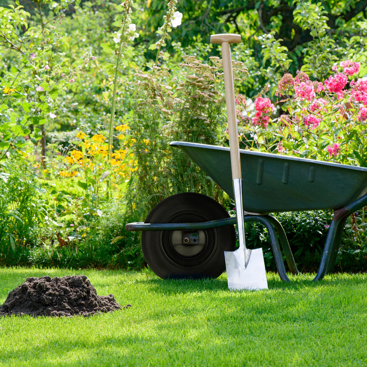SCHUBKARRENRAD - Schwarz, Kunststoff/Metall (37/37/22.5cm) - Relaxdays