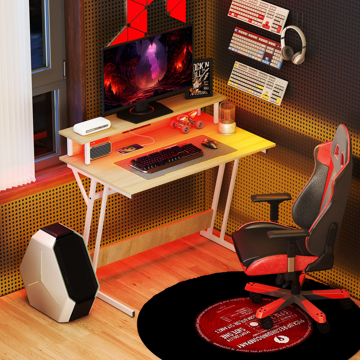BÜROTISCH Naturholz 1 Stück - Braun, Holzwerkstoff (60/100/88.5cm) - GiPP