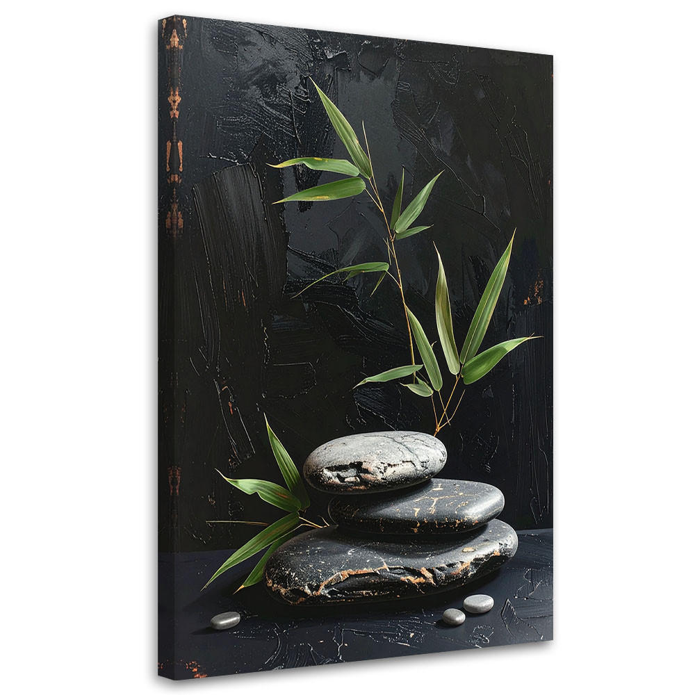 Feeby Leinwandbild Schwarz 70x100 cm