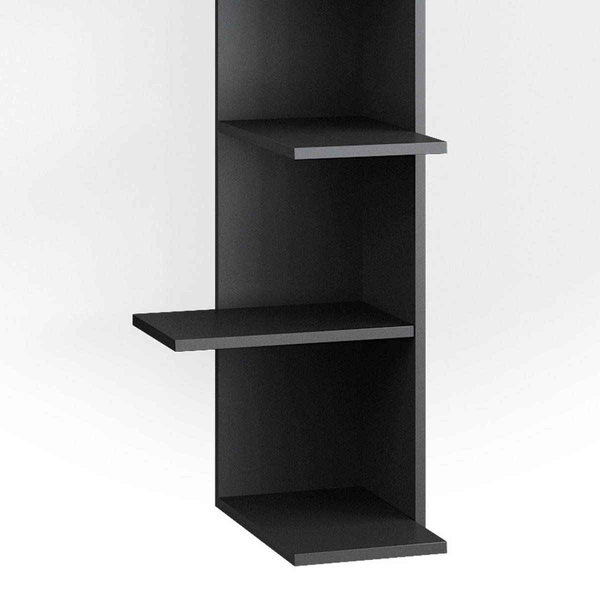 ECKREGAL Tera Anthrazit 37 x 140.1 cm - Anthrazit, Holzwerkstoff (37/140.1/37cm) - Vicco