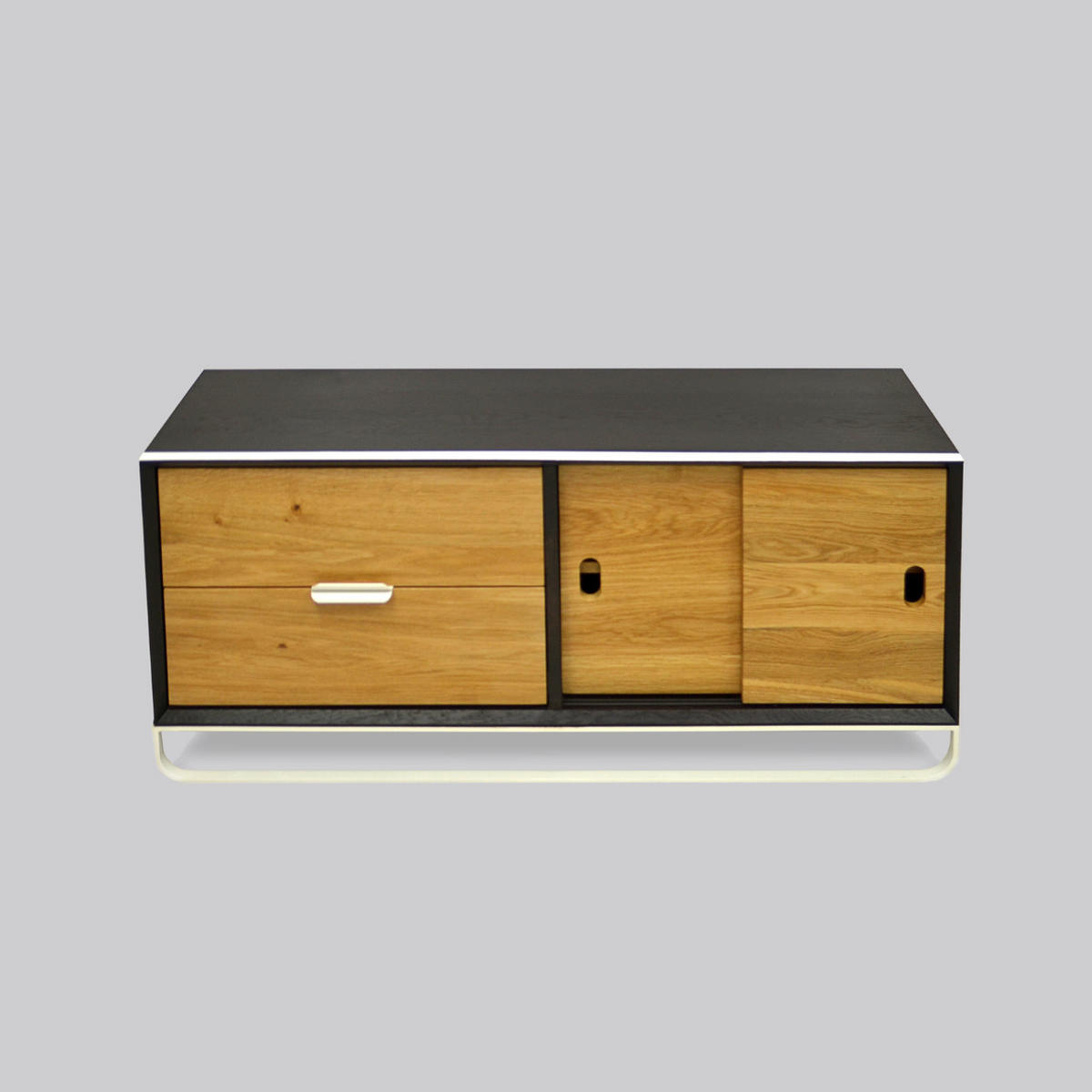 HOLZGEFERTIGTE TV-Kommode für das Wohnzimmer DENIS - Eichefarben, Holz (120/55/35cm) - Rawood Furniture