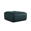 POUF Kunstleder Blau - Blau/Petrol, Leder/Kunststoff (80/43/93cm) - Makamii