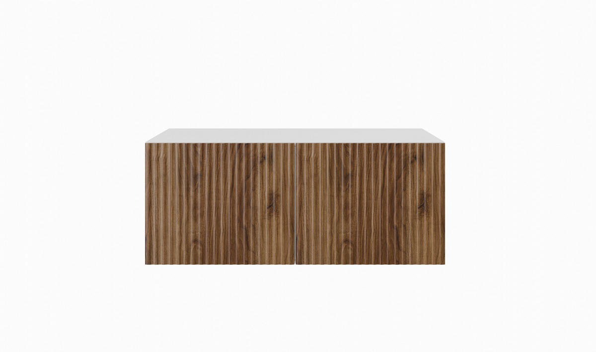 TV-SCHRANK NOE - Wildeiche/Weiß, Holzwerkstoff (100/41/40cm) - Meblini