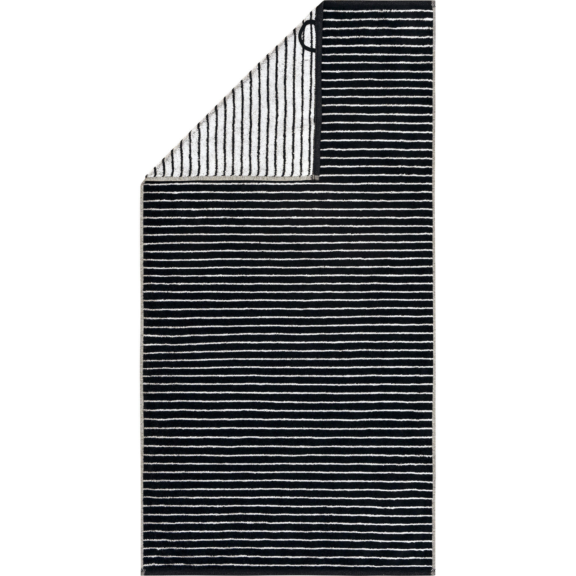 DUSCHTUCH BLACK&WHITE RINGEL 6280 SCHWARZ/WEISS - 96 - Schwarz, Textil (80/150cm) - Cawoe