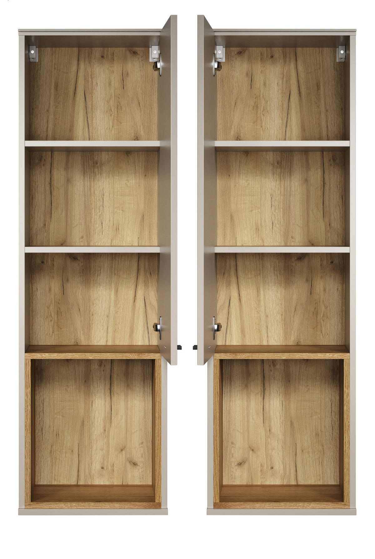 HÄNGESCHRANK Sand, Evoke Eiche 40 x 130 cm, Wandschrank mit Soft-Close - Sandfarben/Kaschmir, Holzwerkstoff/Metall (40/130/37cm) - Top.Furn