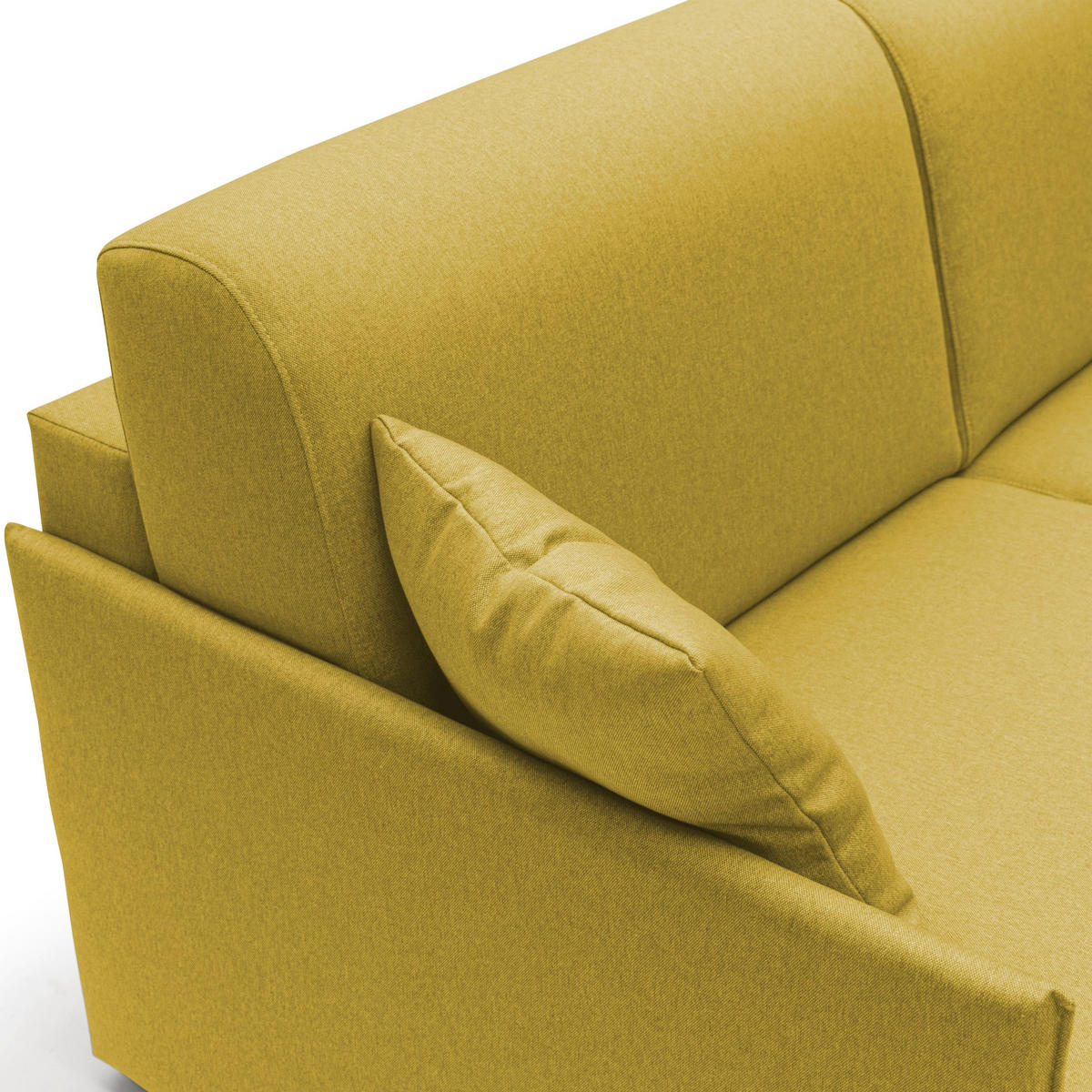 SCHLAFSOFA Evans - Gelb, Textil (149/90/96cm) - Divani.store