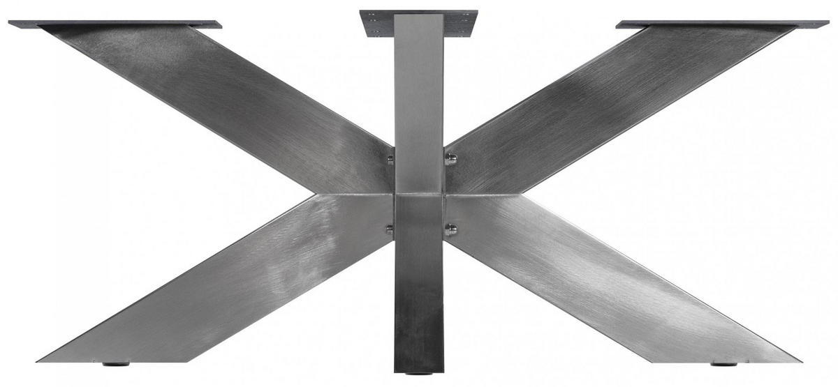 TISCHBEIN eckig 98/58/43 cm Edelstahl Edelstahl - Edelstahlfarben, Metall (98/43/58cm) - CLP
