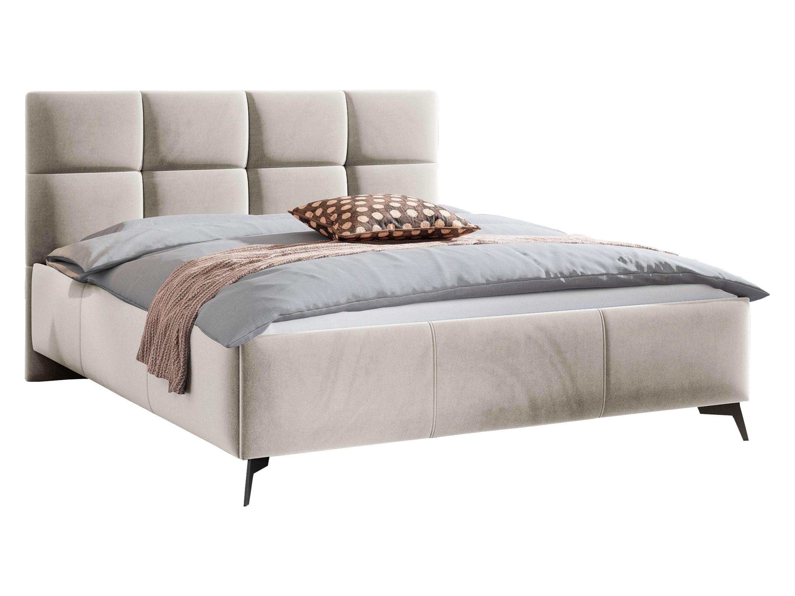 POLSTERBETT Genua - Beige/Schwarz, Holz/Holzwerkstoff (180/200cm) - MIRJAN24