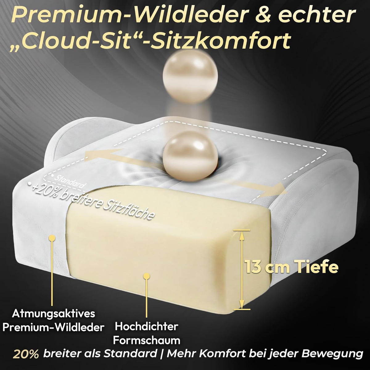 GAMING-STUHL Mikrofaser-Velours Verstellbarer Bürostuhl mit Fußstütze - Weiß, Leder (70/128/70cm)