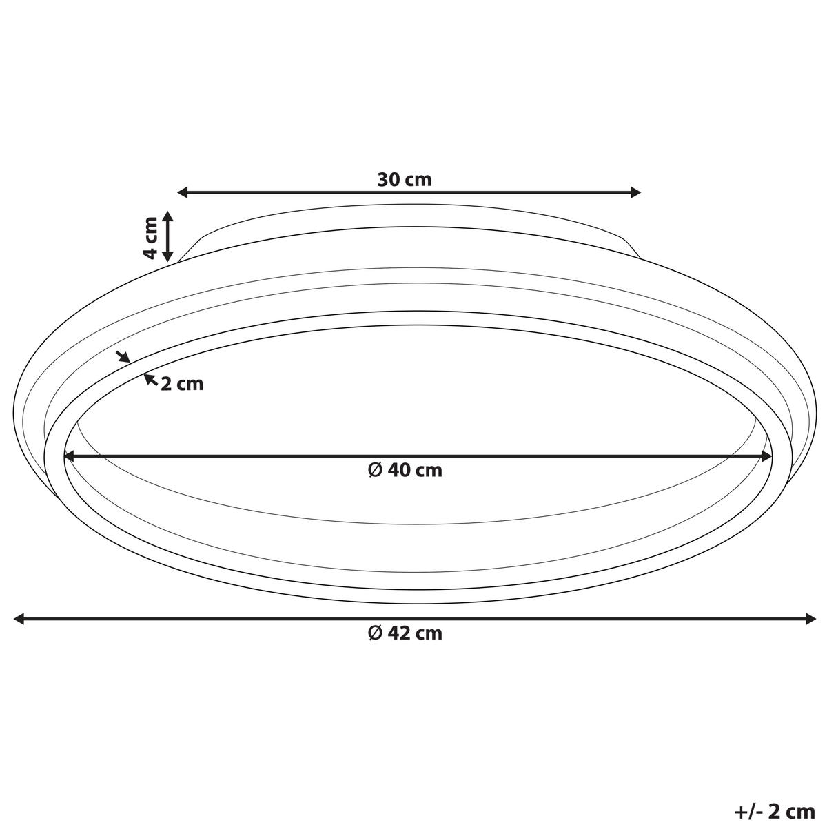 DECKENLEUCHTE Taping 42/42/7 cm - Goldfarben, Metall (42/42/7cm) - Beliani