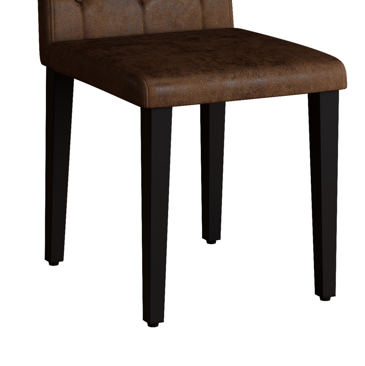 ESSZIMMERSTUHL mit Rautensteppung 89 cm Velours-Optik Braun Schwarz 4er-Set - Braun, Metall (46/89/42cm) - Meubliv