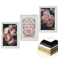 WANDBILDER 3er-Set - 40x60 cm Weißer Rahmen - Vintage-Rosenträume-Inschrift - Weiß, Kunststoff (40/60cm) - ArtPrintCave