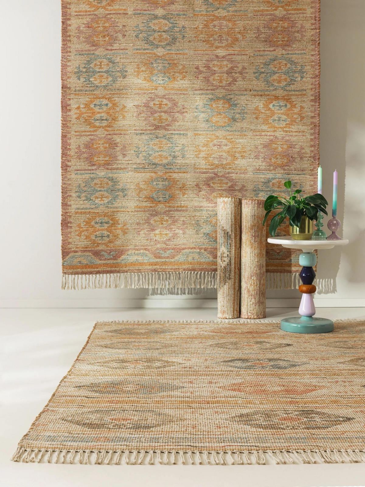 JUTETEPPICH Himal Multicolor 120x170 cm - Multicolor, Textil (120/170cm) - benuta Pop