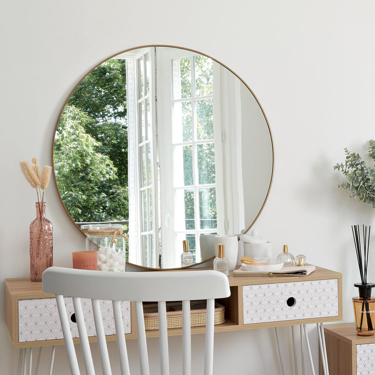SPIEGEL golden Alice 76/76/1,2 cm - Goldfarben, Glas (76/1.2/76cm) - Atmosphera Createur d´interieur