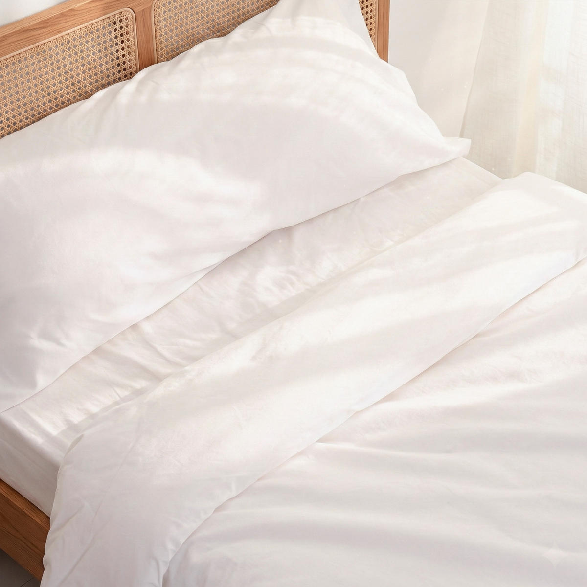 BETTBEZUG 2er-Set teiliges basic 155x220 cm (komfortgrösse) weiss - Weiß, Textil (155/220cm) - Happy Friday