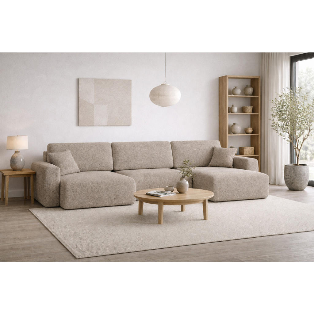 Thumbnail - Kaiser Möbel Ecksofa, Beige, Holz, 342x142 cm, Wohnzimmer, Sofas & Couches, Wohnlandschaften, Ecksofas