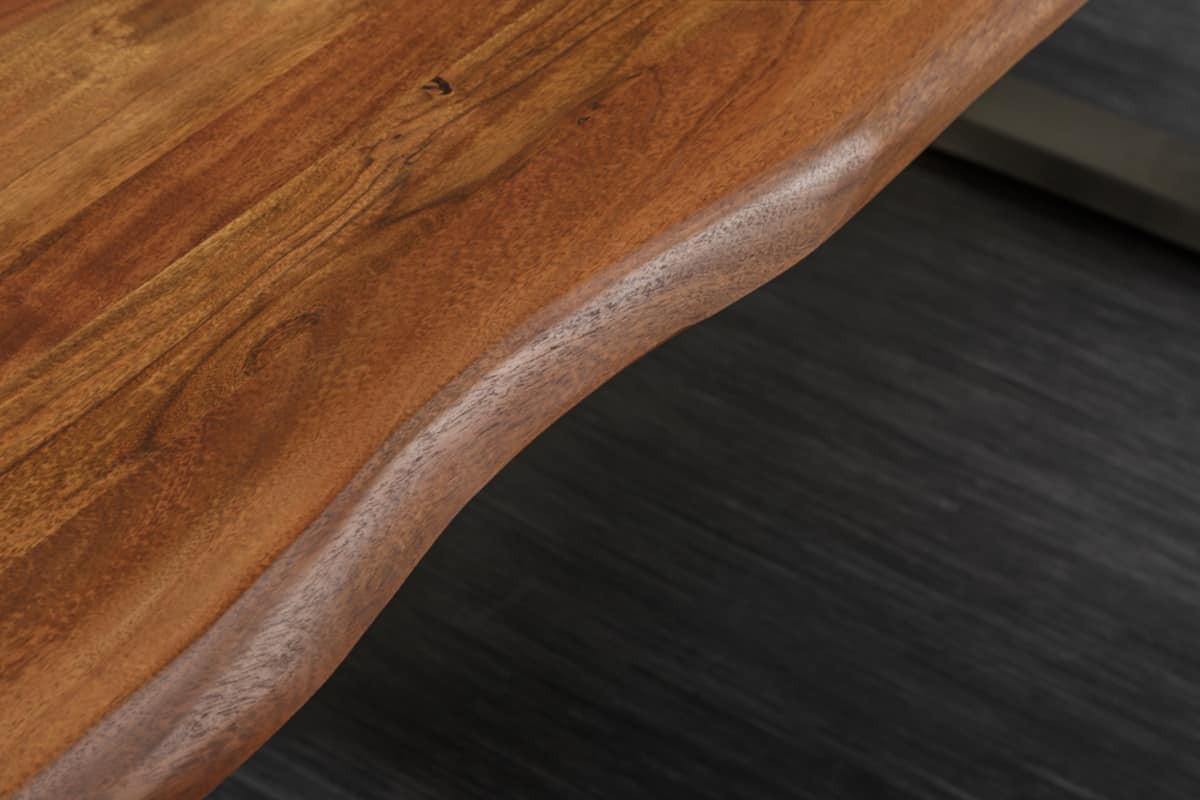 ESSTISCH MAMMUT NATURE Akazie 160cm - Silberfarben/Braun, Holz/Metall (90/160/75cm) - riess-ambiente