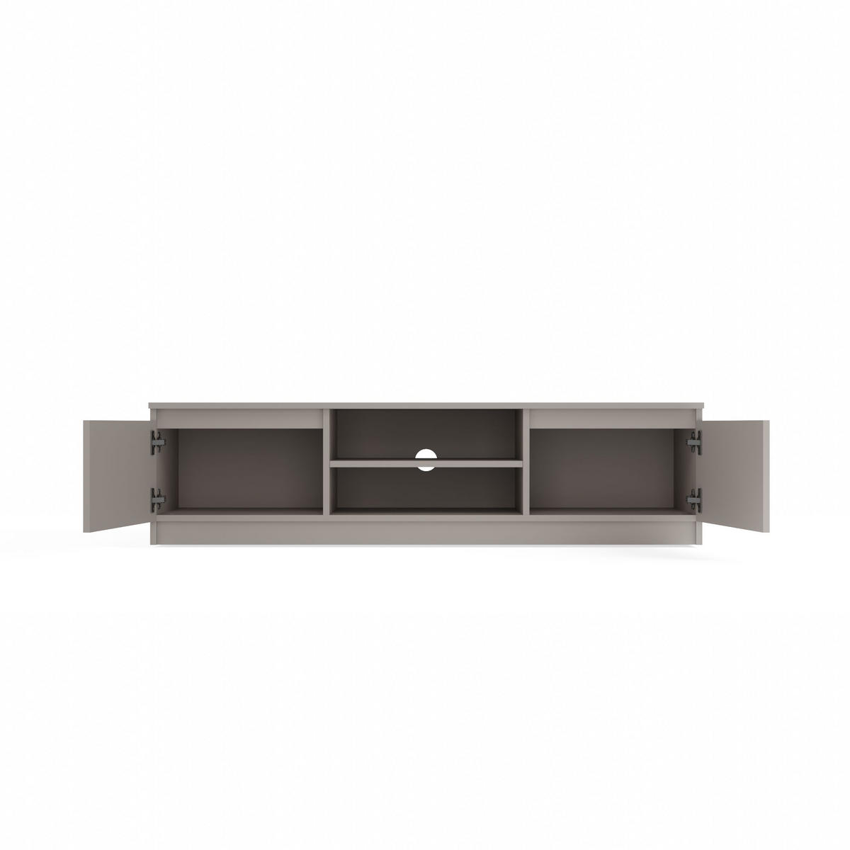 TV Lowboard Frank - Taupe/Hellgrau, Holzwerkstoff (140/36/40cm) - kommodly