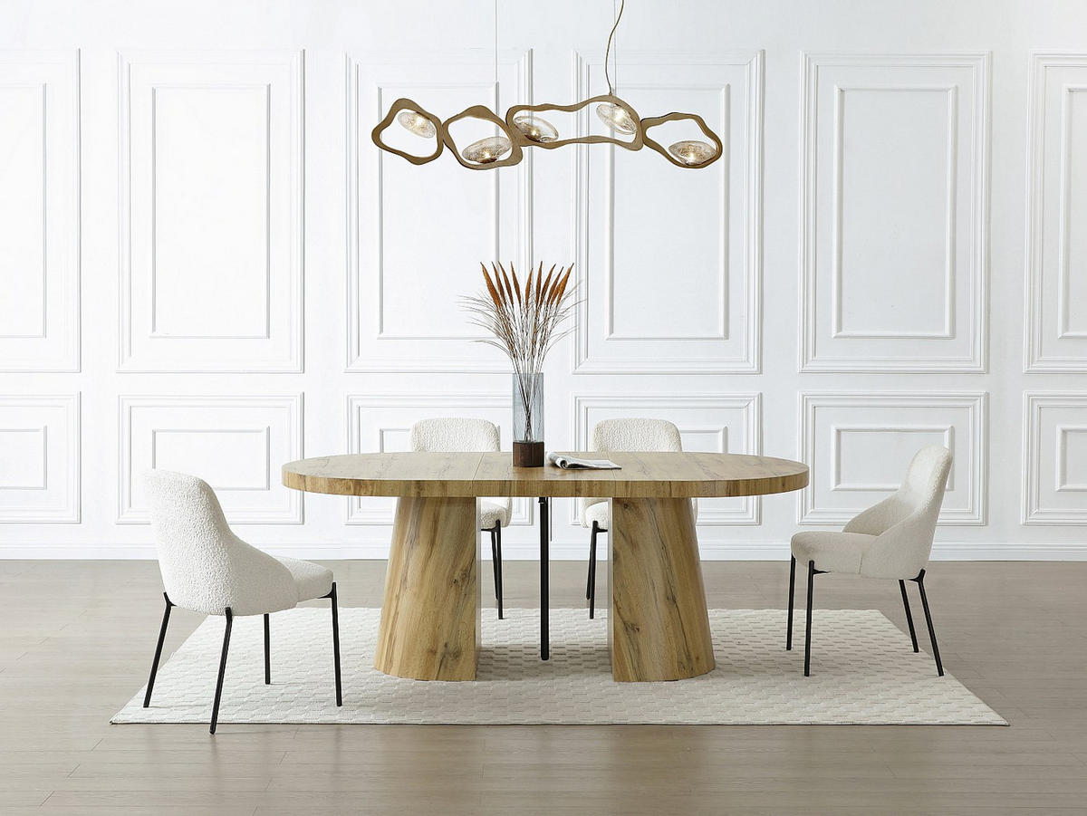 AUSZIEHBARER Tisch - 8 , 10 , 12 , > 12 -Sitzer - MDF - naturfarben hell - CLOEVA - Naturfarben, Holz (100/300/76cm) - Vente-Unique